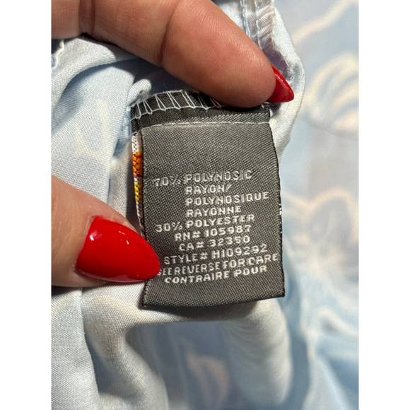 Men's Quiksilver Casual Button Down Shirt XL Light Blue White Floral - Picture 5 of 5